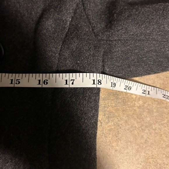 J. Crew coat - charcoal gray wool double breasted peacoat - Picture 10 of 11